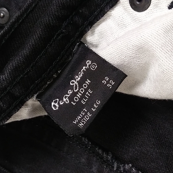 Pepe Jeans London Elite Black Straight Leg Jeans - Picture 6 of 12